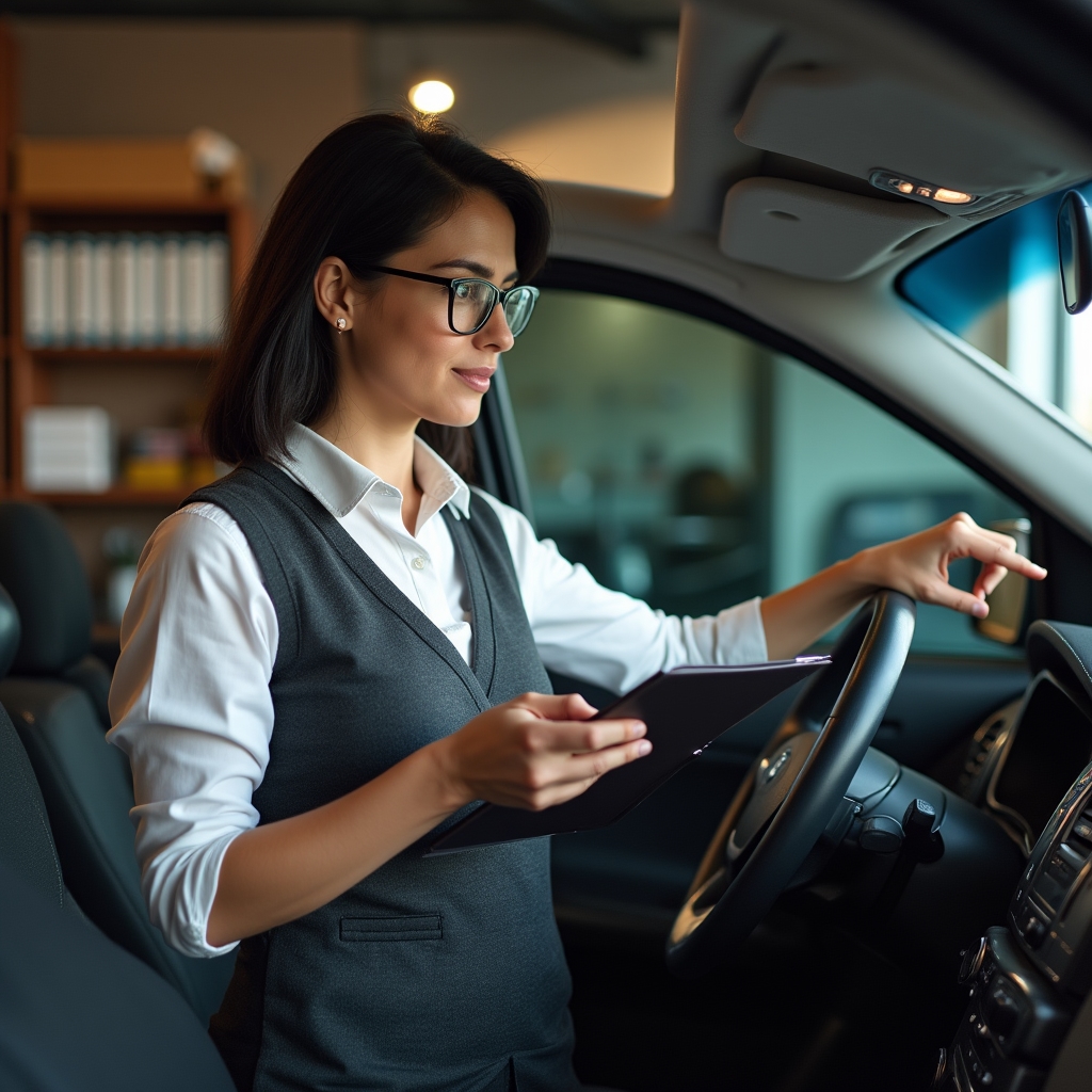 Assistente didattico durante le esercitazioni pratiche del corso auto
